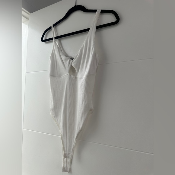 Wild fable white ribbed bodysuit summer vacation beach party event festival S - Picture 10 of 15